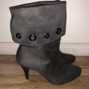 Impo Boots Booties Shirley Faux Suede Side Zip 7.5